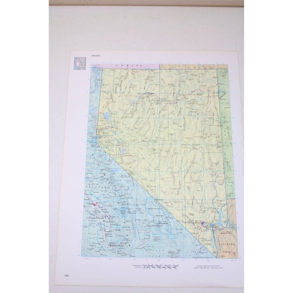 Nebraska Nevada Cosmopolitan Atlas Map Vintage 92103 - Picture 1 of 5